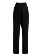 Haider Ackermann Canis Contrast-panel Wide-leg Pleated Trousers