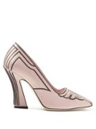 Matchesfashion.com Fendi - Freedom Crystal Embellished Pumps - Womens - Pink