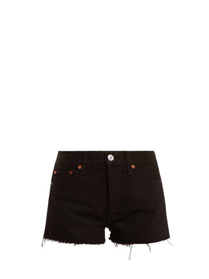 Re/done Originals The Short Mid-rise Denim Shorts