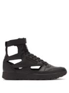 Mens Shoes Maison Margiela - X Reebok Tabi Gladiator Leather High-top Trainers - Mens - Black