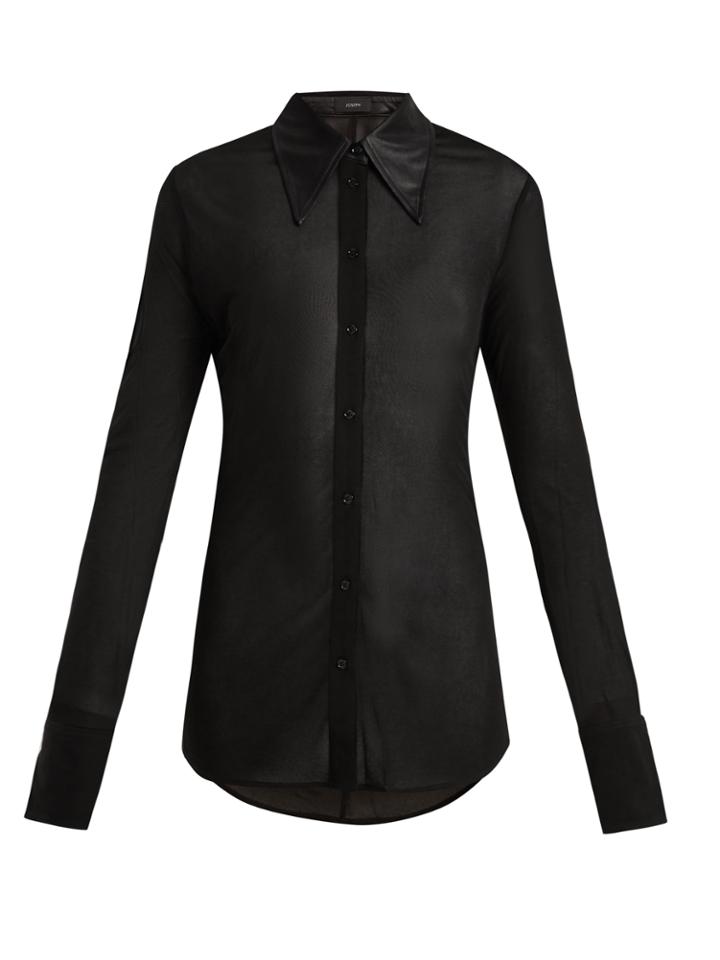 Joseph Slater Satin-collar Jersey Shirt