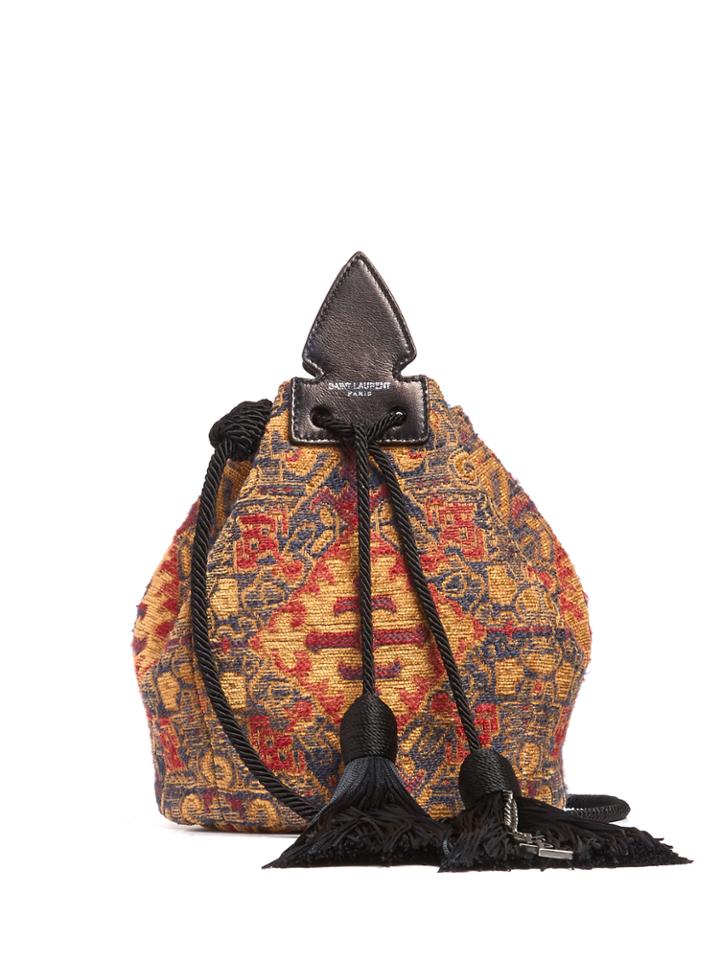 Saint Laurent Anja Embroidered-tapestry Cross-body Bag