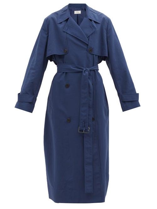 The Row - Heathrow Nylon-gabardine Trench Coat - Womens - Blue