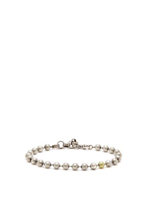 Matchesfashion.com Title Of Work - Sterling Silver Ball Chain Bracelet - Mens - Silver Gold
