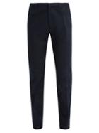 Matchesfashion.com Berluti - Straight Leg Cotton Blend Chino Trousers - Mens - Navy