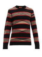 Matchesfashion.com Missoni - Striped Cashmere Jumper - Mens - Black Multi