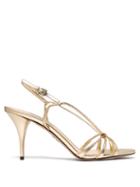 Matchesfashion.com Prada - Metallic Leather Sandals - Womens - Gold