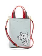Marni - Museo Nano Leather Tote - Womens - Light Blue
