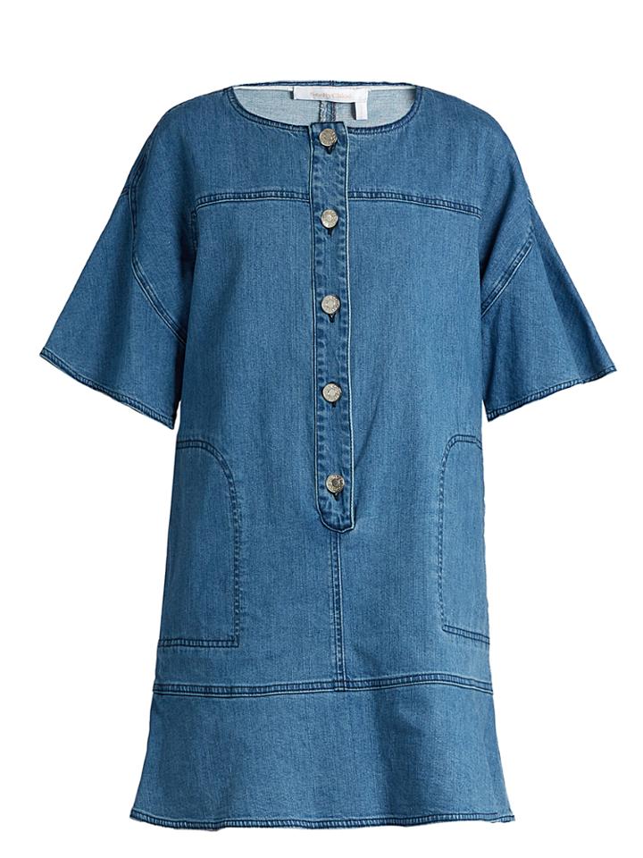 See By Chloé Button-front Denim Dress