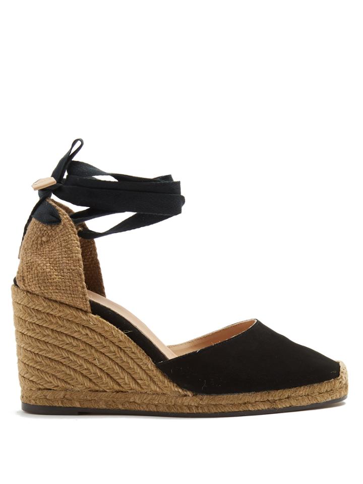 Castañer Carina Suede Wedge Espadrilles