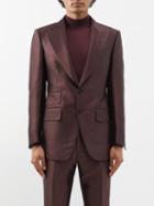 Tom Ford - Atticus Satin-twill Suit Jacket - Mens - Brown