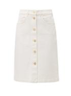 Matchesfashion.com Frame - Vintage Boot Denim Skirt - Womens - White