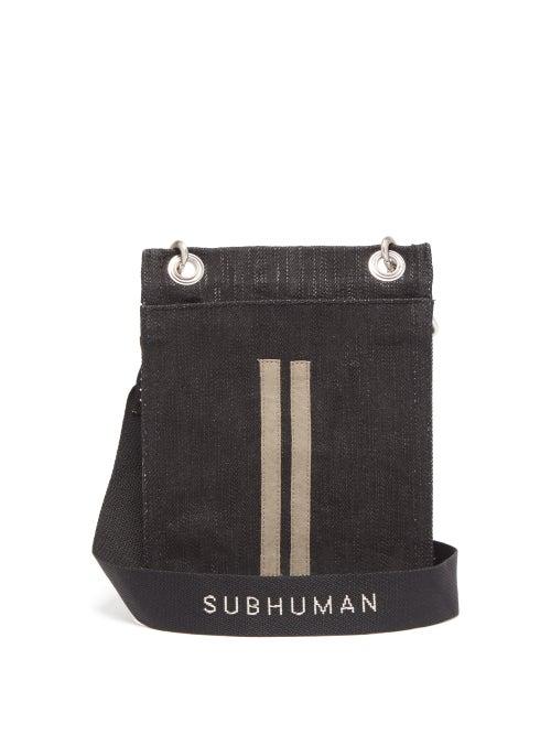 Matchesfashion.com Rick Owens Drkshdw - Pvc And Cotton Canvas Cross Body Bag - Mens - Black