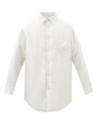 Maison Margiela - Padded Striped Cotton-poplin Shirt - Mens - White