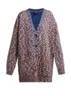 Matchesfashion.com Calvin Klein 205w39nyc - Oversized Space Dye Cardigan - Womens - Ivory Multi