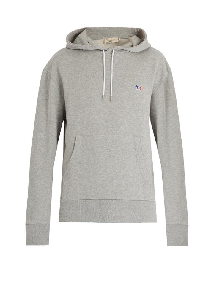 Maison Kitsuné Fox-appliqu Cotton Hooded Sweatshirt