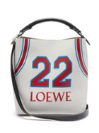 Matchesfashion.com Loewe - T Bucket Varsity Leather Bag - Womens - Red White