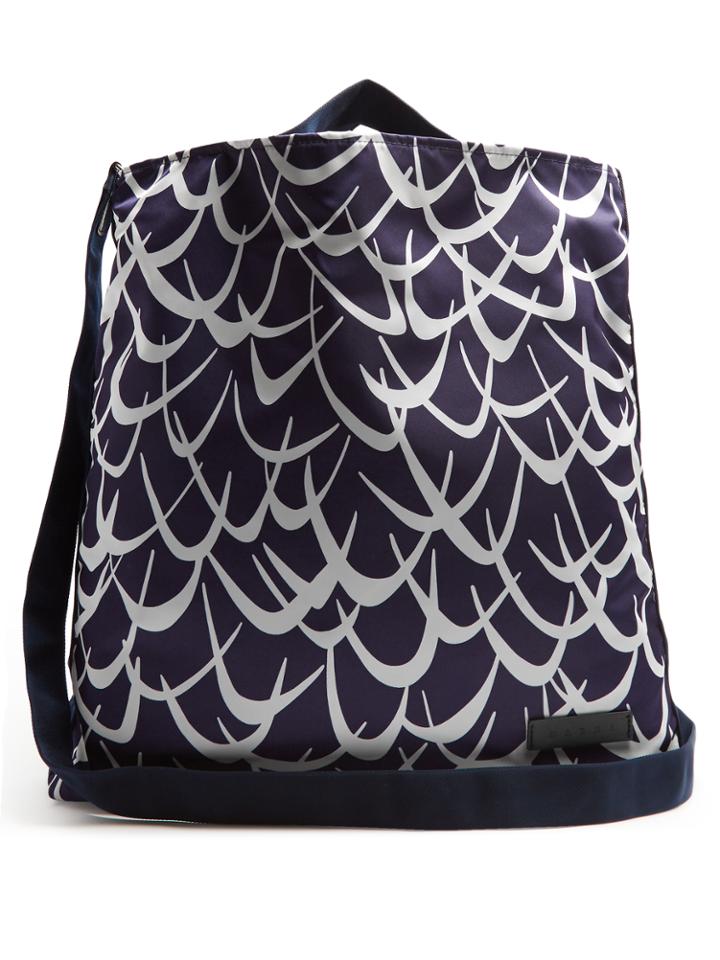 Marni Boomerang-print Nylon Tote