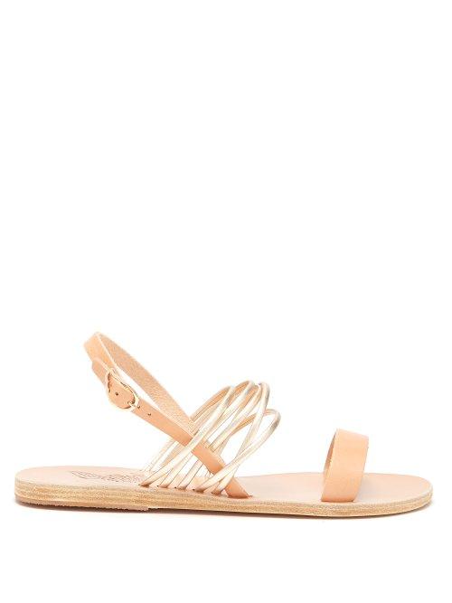 Matchesfashion.com Ancient Greek Sandals - Eretria Slingback Leather Sandals - Womens - Tan Gold