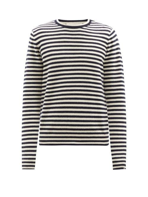Extreme Cashmere - No. 36 Be Classic Striped Stretch-cashmere Sweater - Mens - Blue White