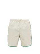 Matchesfashion.com Gucci - Logo Stripe Swim Shorts - Mens - White