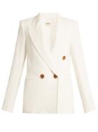 Khaite Isa Peak-lapel Stretch-piqu Jacket