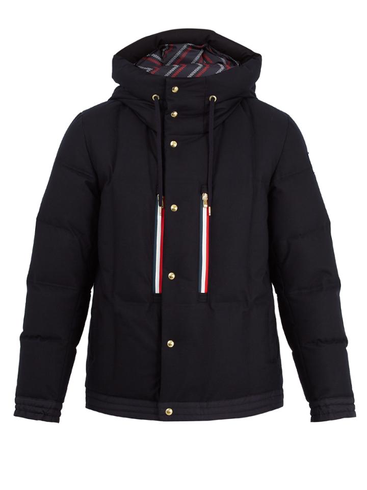 Moncler Gamme Bleu Hooded Quilted Down Jacket
