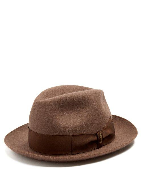Matchesfashion.com Borsalino - Traveller Felt Hat - Mens - Light Brown