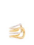 Charlotte Chesnais - Daisy 18kt Gold-vermeil & Sterling-silver Ring - Womens - Silver Gold