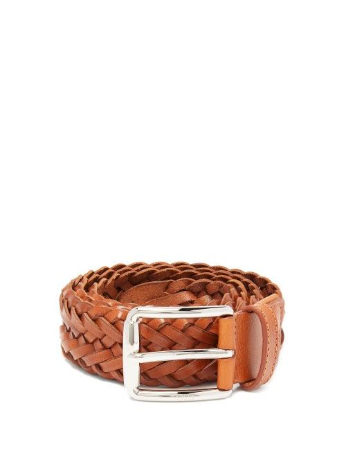 Matchesfashion.com Tod's - Woven Leather Belt - Mens - Brown