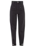 Isabel Marant - Darlezi High-rise Panelled Slim-leg Jeans - Womens - Black