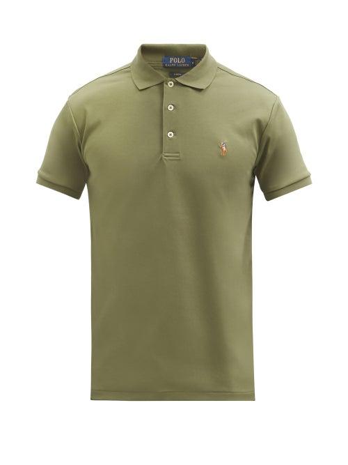 Matchesfashion.com Polo Ralph Lauren - Slim-fit Logo-embroidered Cotton Polo Shirt - Mens - Khaki