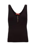 Matchesfashion.com Altuzarra - Flack Ribbed-knit Wool-blend Tank Top - Womens - Black