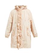 Matchesfashion.com 4 Moncler Simone Rocha - Ruffled Technical Sateen Rain Jacket - Womens - Light Pink