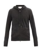 Matchesfashion.com Derek Rose - Finley Zipped Cashmere Hooded Sweatshirt - Mens - Grey