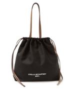 Matchesfashion.com Stella Mccartney - Eco Drawstring Cotton Shoulder Bag - Womens - Black