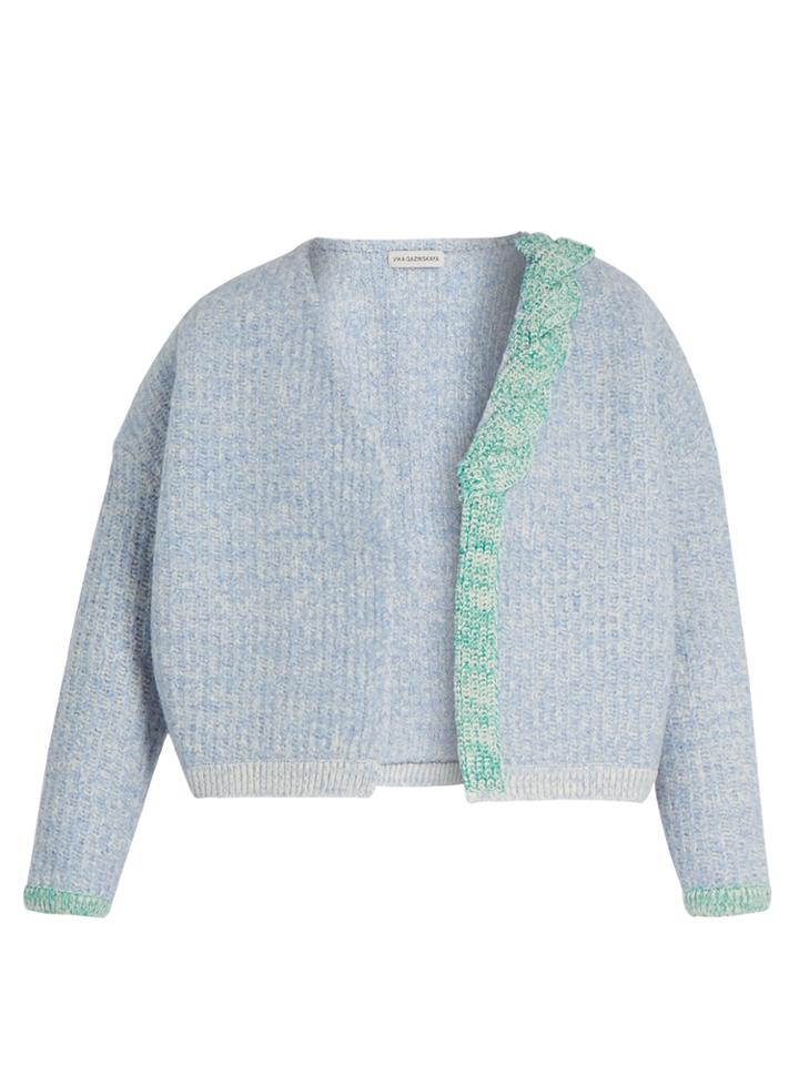 Vika Gazinskaya Plaited-detail Wool Open Cardigan
