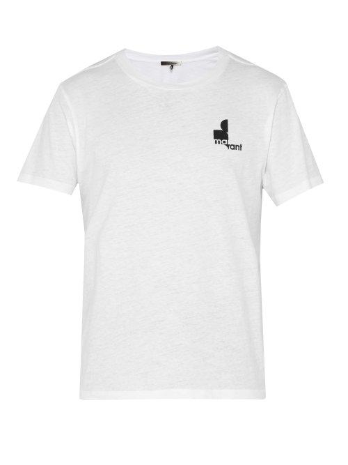 Matchesfashion.com Isabel Marant - Zafferh Logo T Shirt - Mens - White
