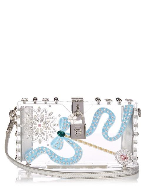Dolce & Gabbana Dolce Box Embellished Plexiglass Clutch