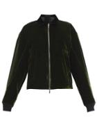 Matchesfashion.com Haider Ackermann - Reversible Velvet And Satin Bomber Jacket - Mens - Dark Green