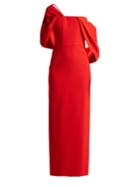 Osman Adalyn Off-the-shoulder Crepe Gown