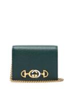 Matchesfashion.com Gucci - Zumi Logo Plaque Leather Wallet - Womens - Dark Green