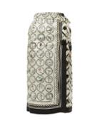 Matchesfashion.com S Max Mara - Netto Silk Wrap Skirt - Womens - Ivory Multi