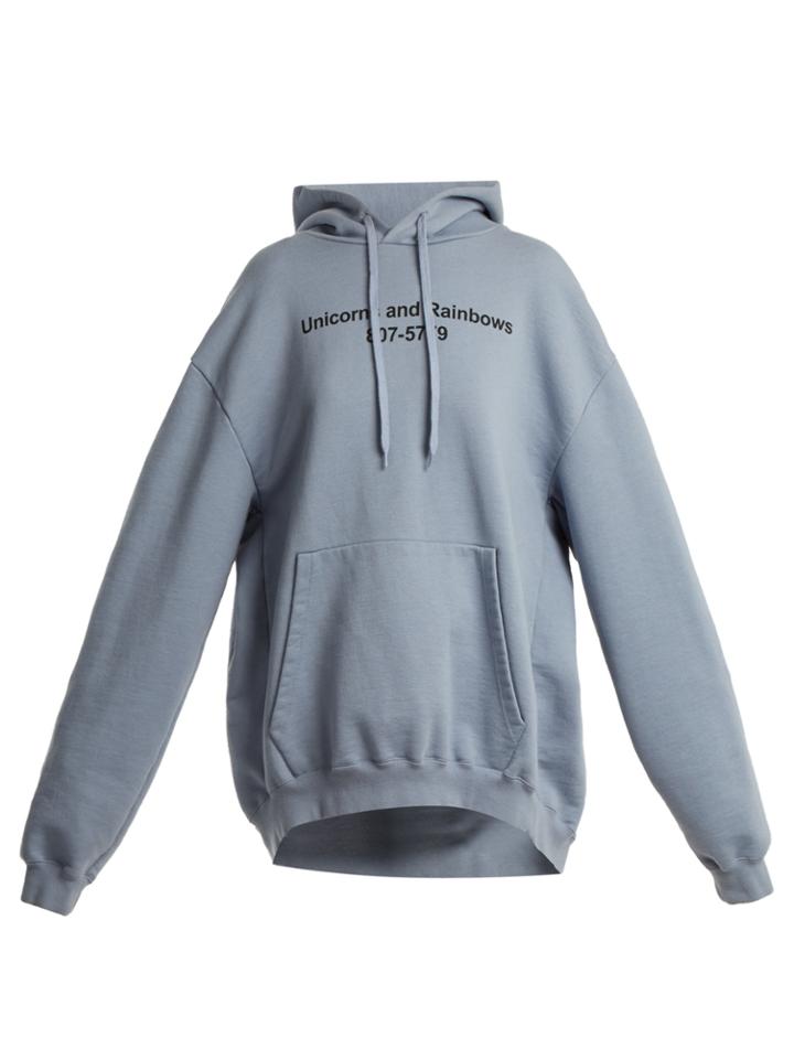 Vetements Hooded Unicorn-print Sweatshirt