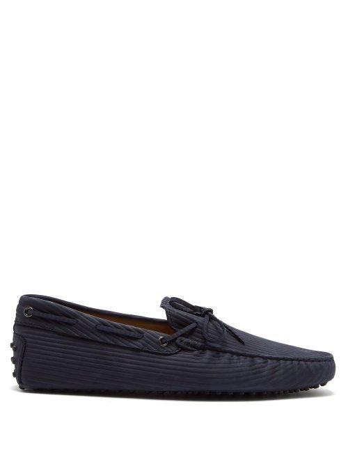 Matchesfashion.com Tod's - Gommino Nubuck Driving Shoes - Mens - Navy