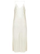 Matchesfashion.com Helmut Lang - Inverted Seam Satin Slip Dress - Womens - Ivory