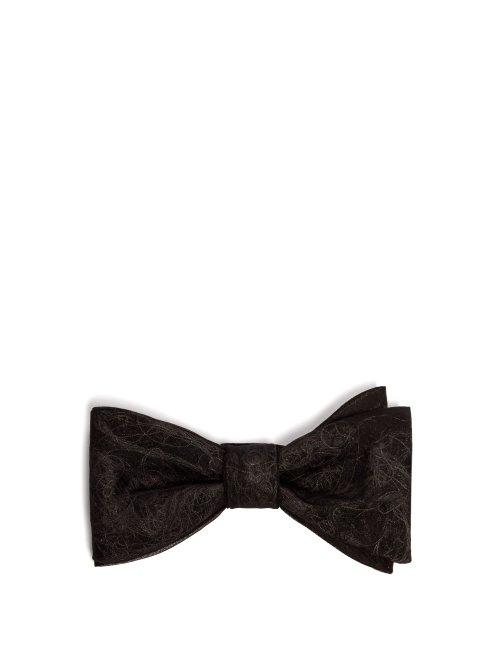 Matchesfashion.com Title Of Work - Silk Organza Bow Tie - Mens - Black