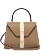 Matchesfashion.com Valextra - Iside Mini Grained Leather Bag - Womens - Beige White