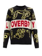 Matchesfashion.com Charles Jeffrey Loverboy - Logo-intarsia Wool-blend Sweater - Womens - Black