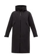 Ladies Rtw Moncler - Mauve Shell Hooded Coat - Womens - Black